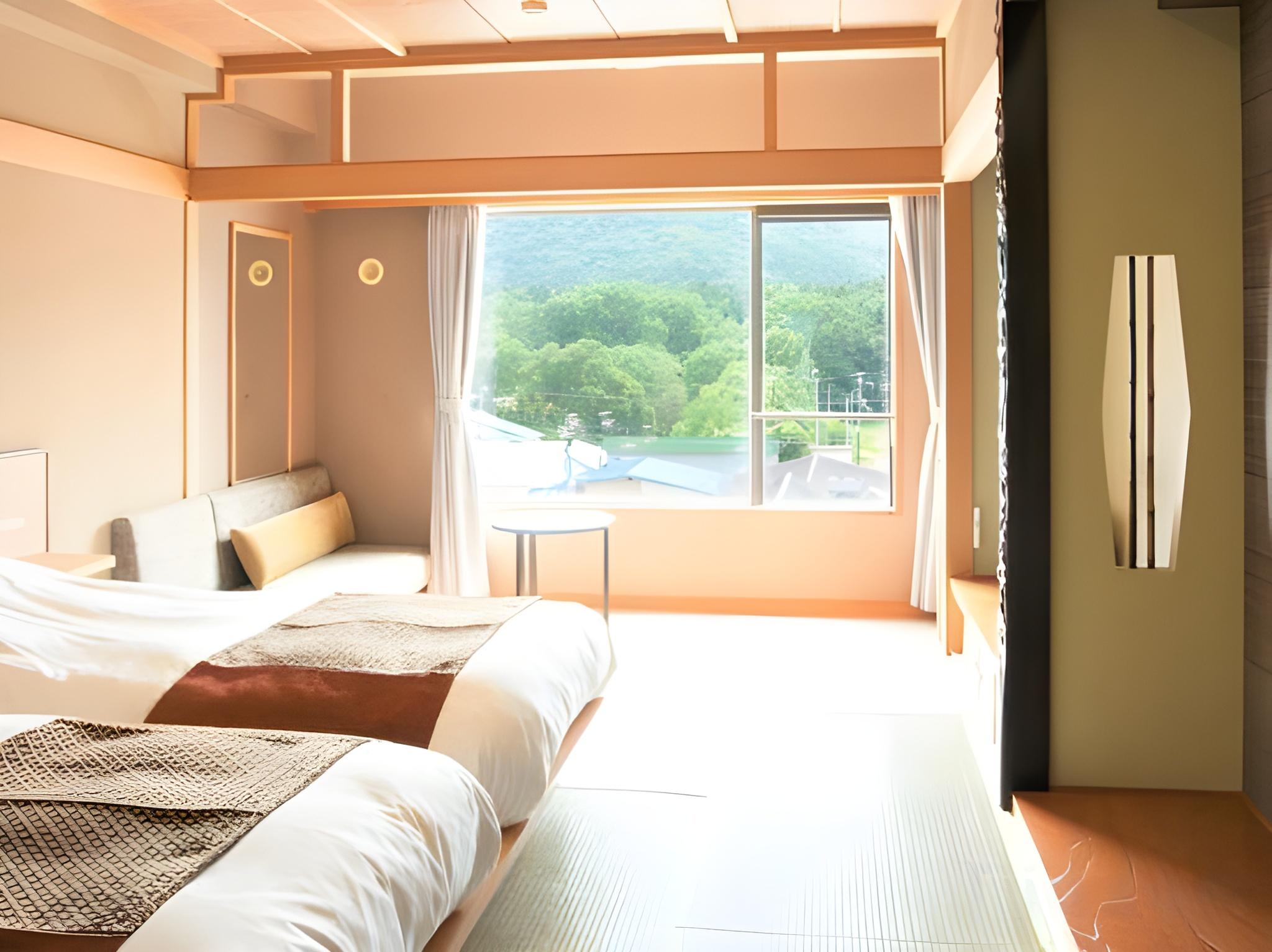 Japanese, Wing, Twin Beds