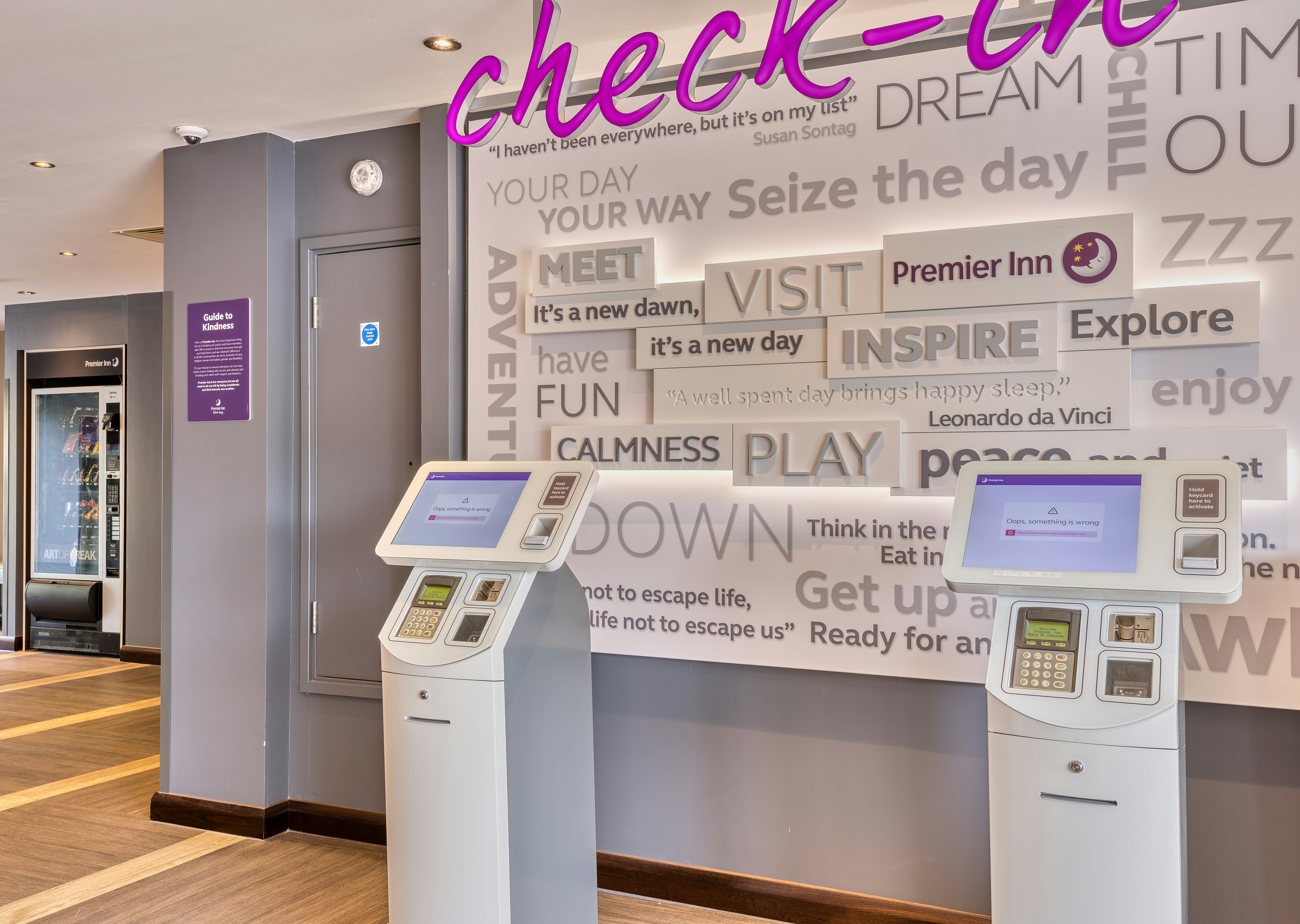 Lobby at Premier Inn Bury St Edmunds North (A14) hotel, BURY ST EDMUNDS