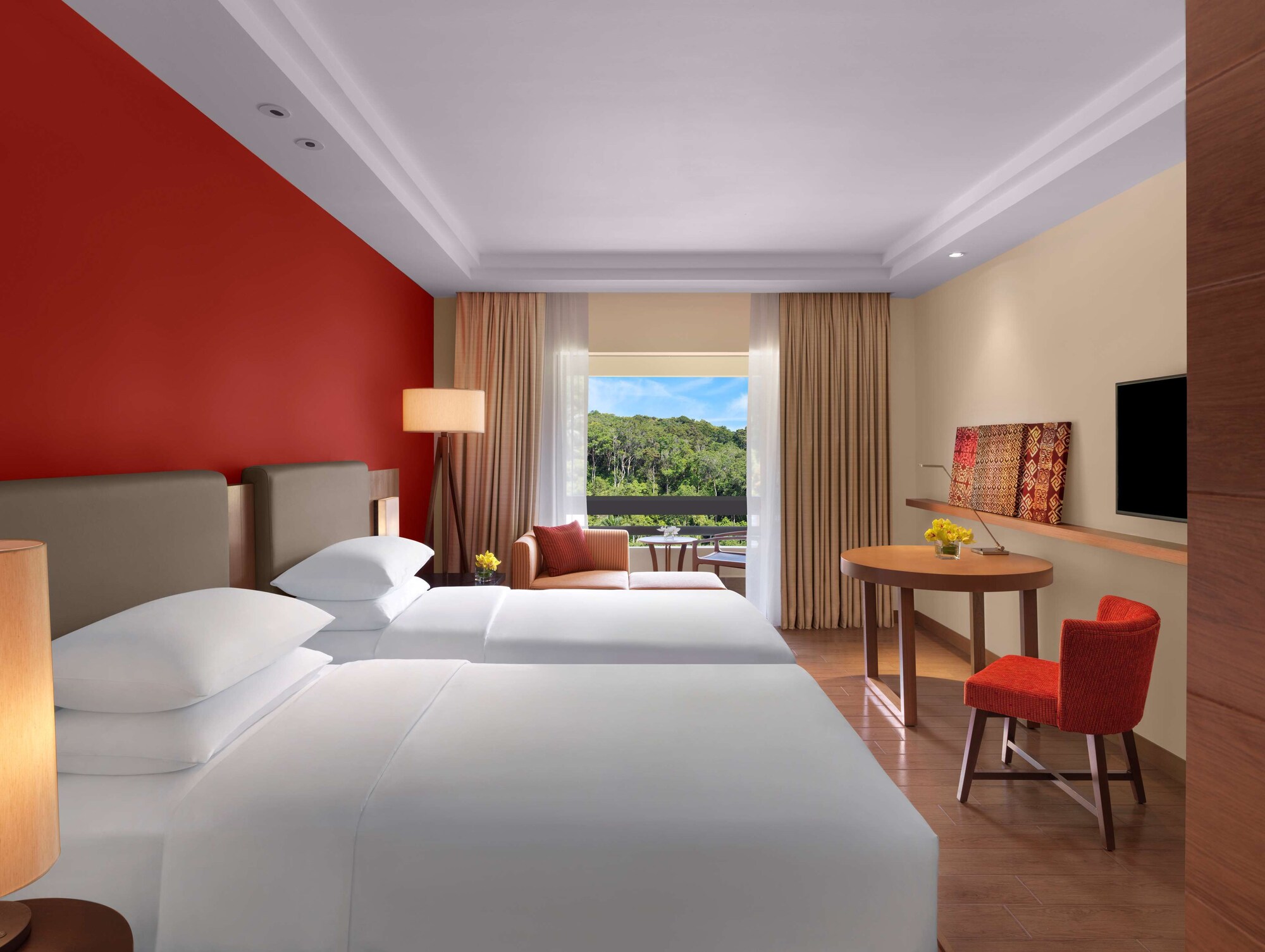 غرفة قياسية بسريرين منفصلين بإطلالة على البحر، Hyatt Regency Kuantan Resort 2/5