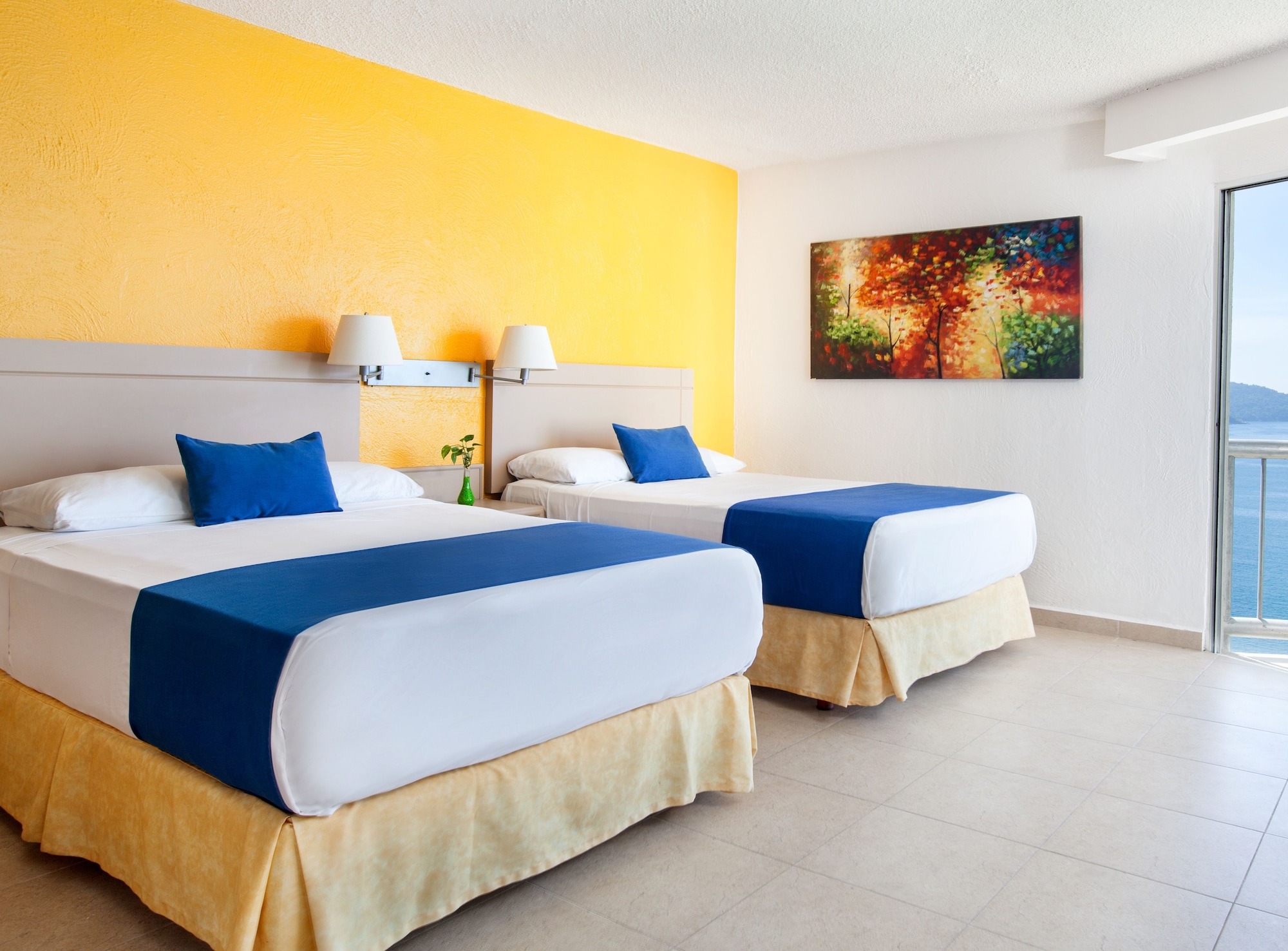 Comfort, 2 Double Beds, Ocean View