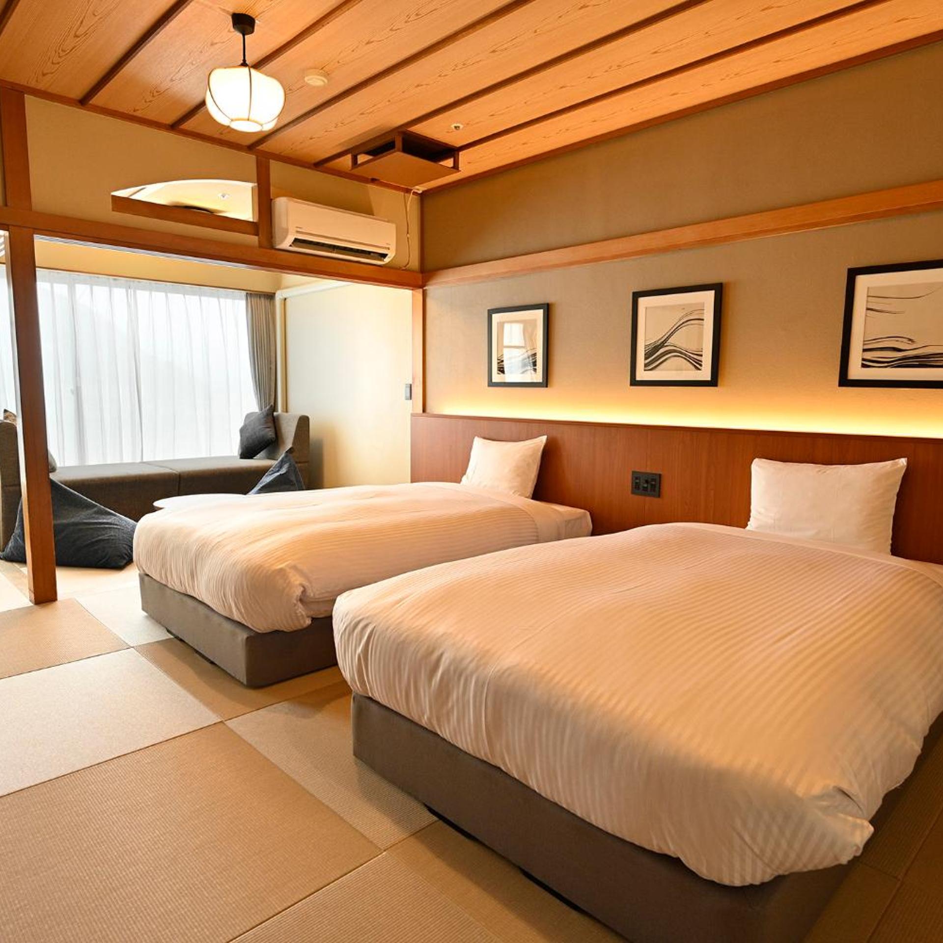 Japanese, Standard, Twin Beds, Shared Bathroom, North Wing