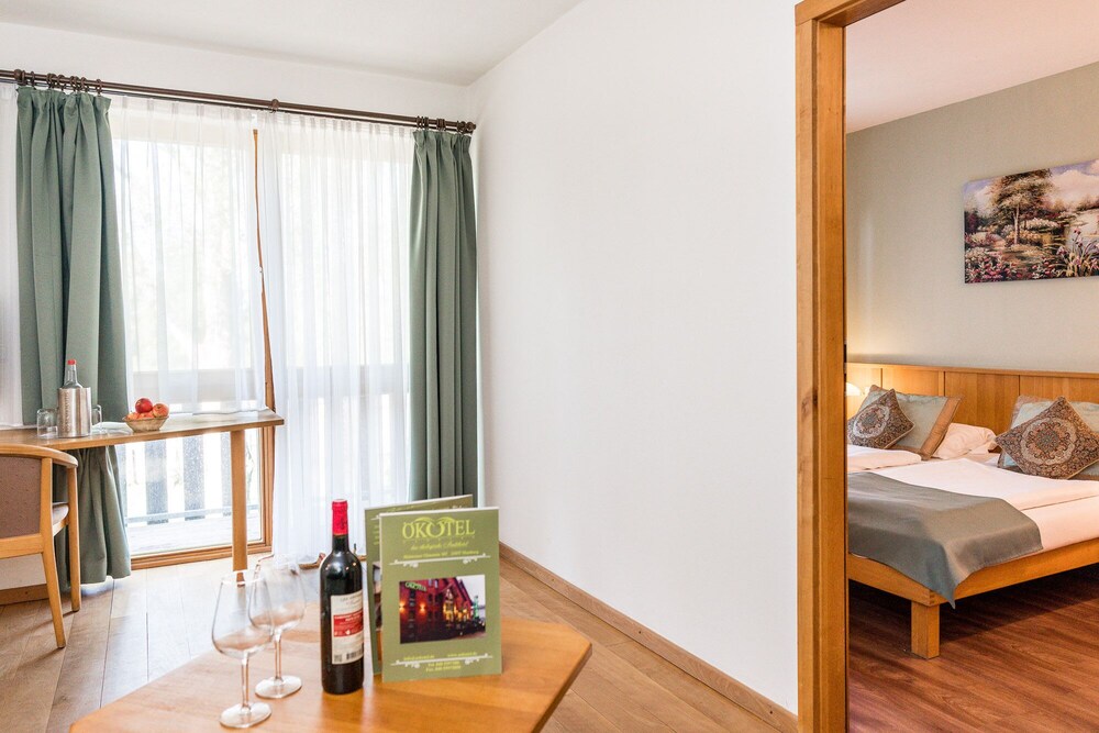 suite, balcony, garden area