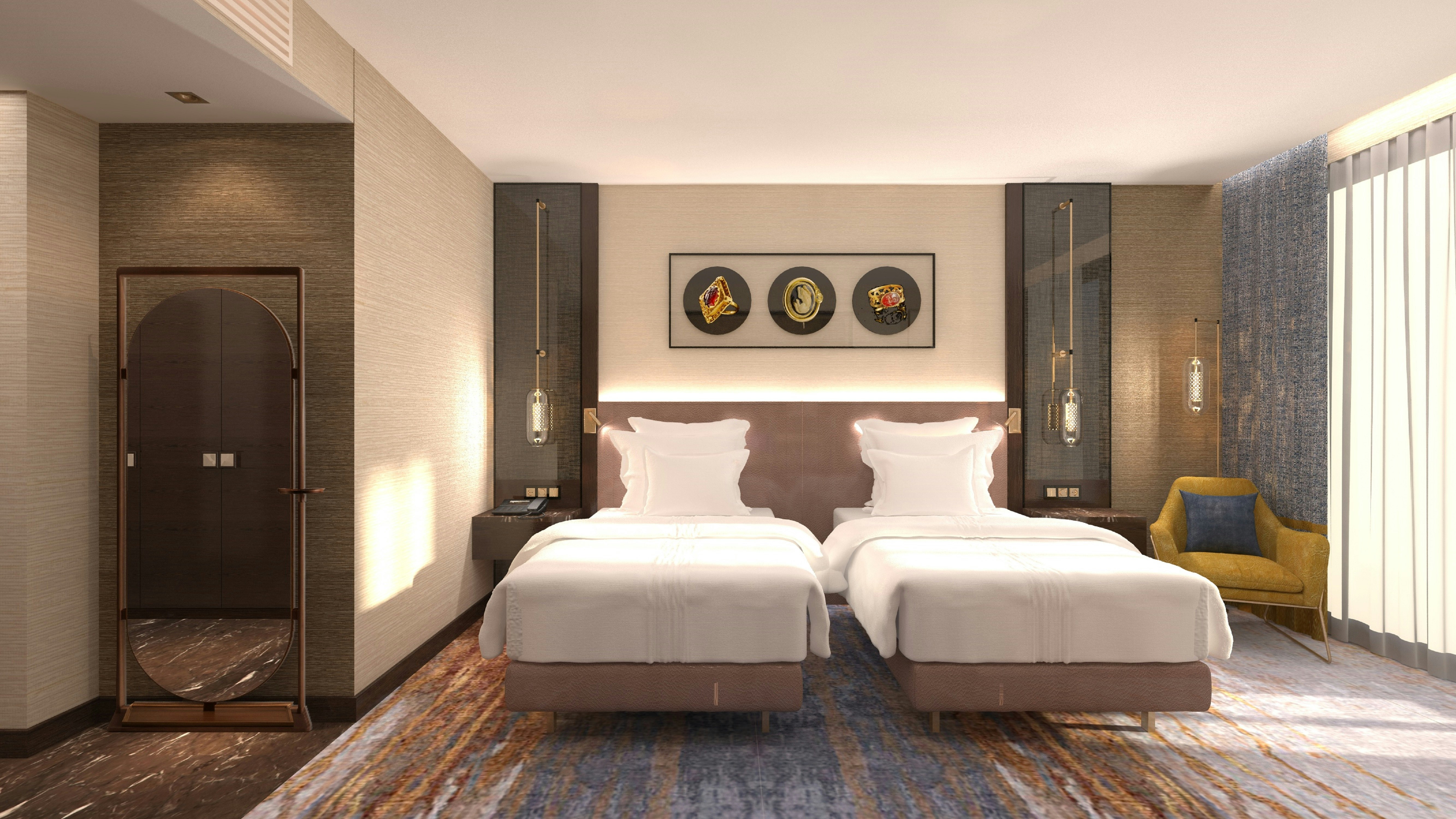 GUEST ROOM, TWIN BEDS