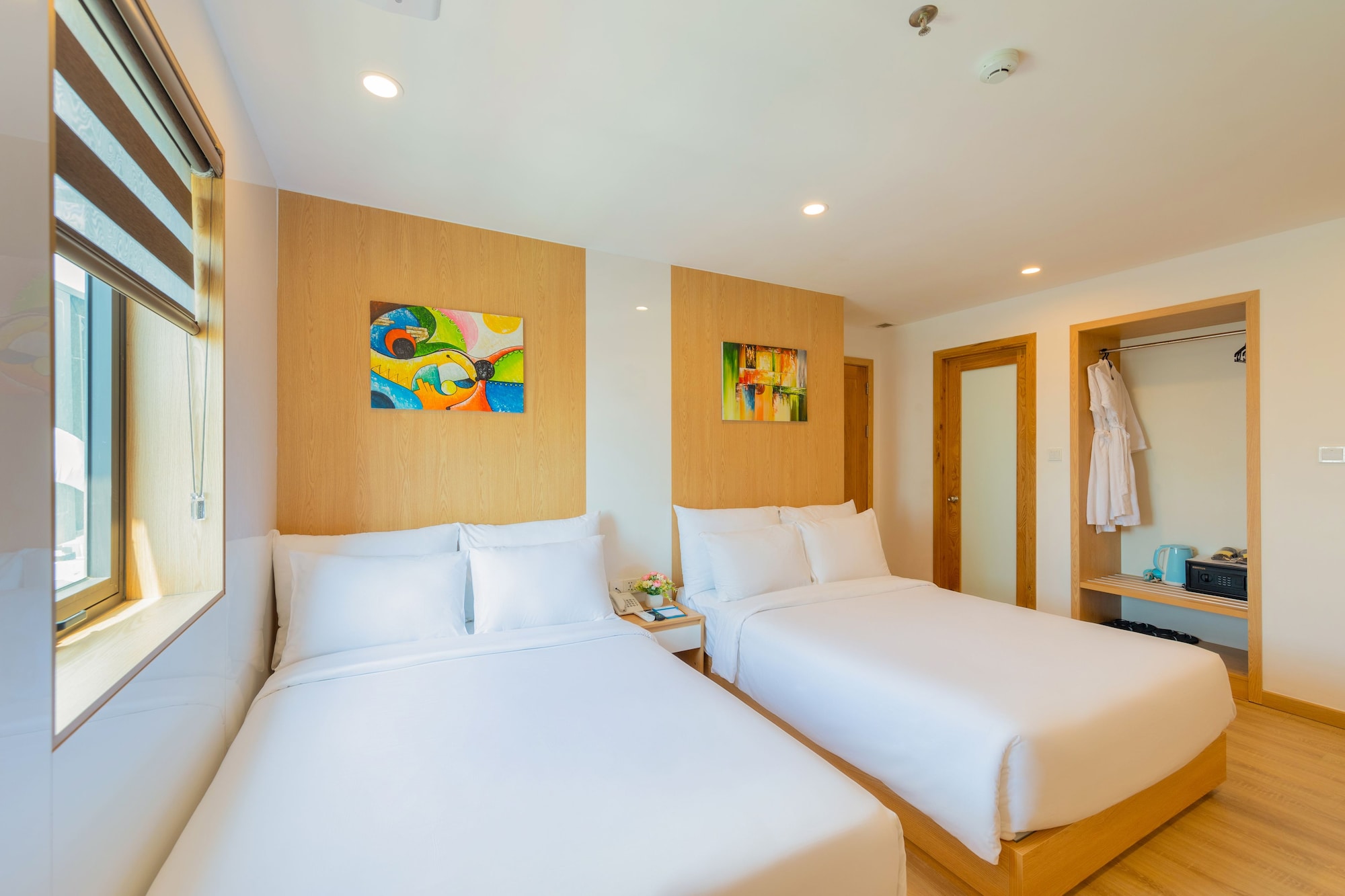 SUPERIOR, 1 DOUBLE AND 1 SINGLE BED, NO WINDOW