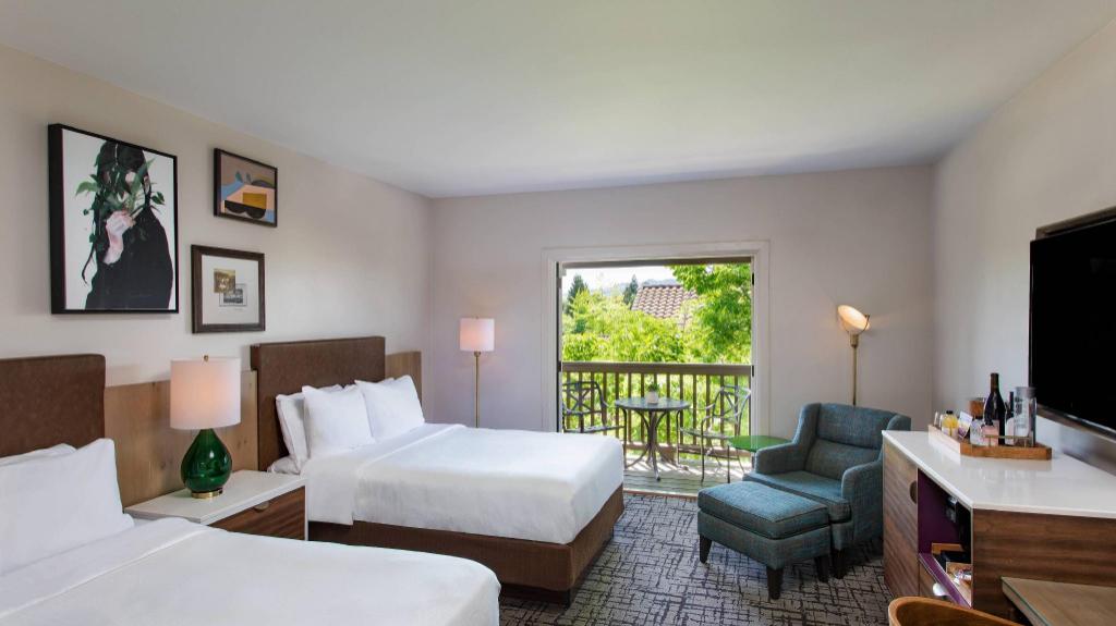 Guest Room, Premier, Lodge, 2 Double Beds, Resort View, Balcony or Terrace
