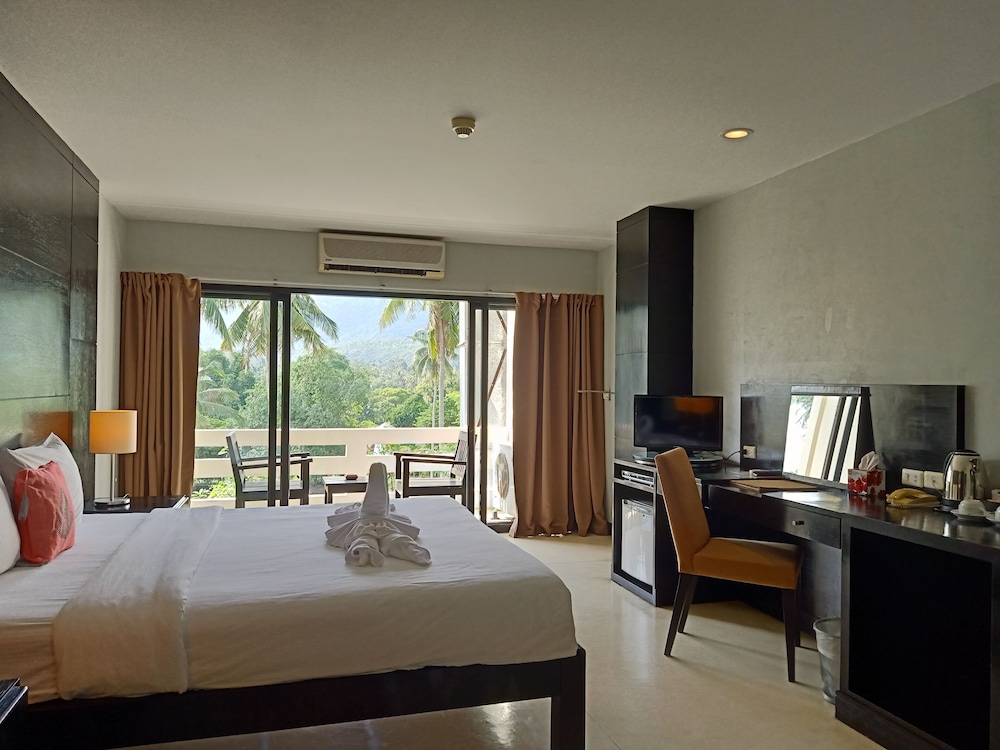 غرفة ديلوكس بسرير مزدوج أو سريرين منفصلين بشرفة، Amarin Samui Hotel 3/6