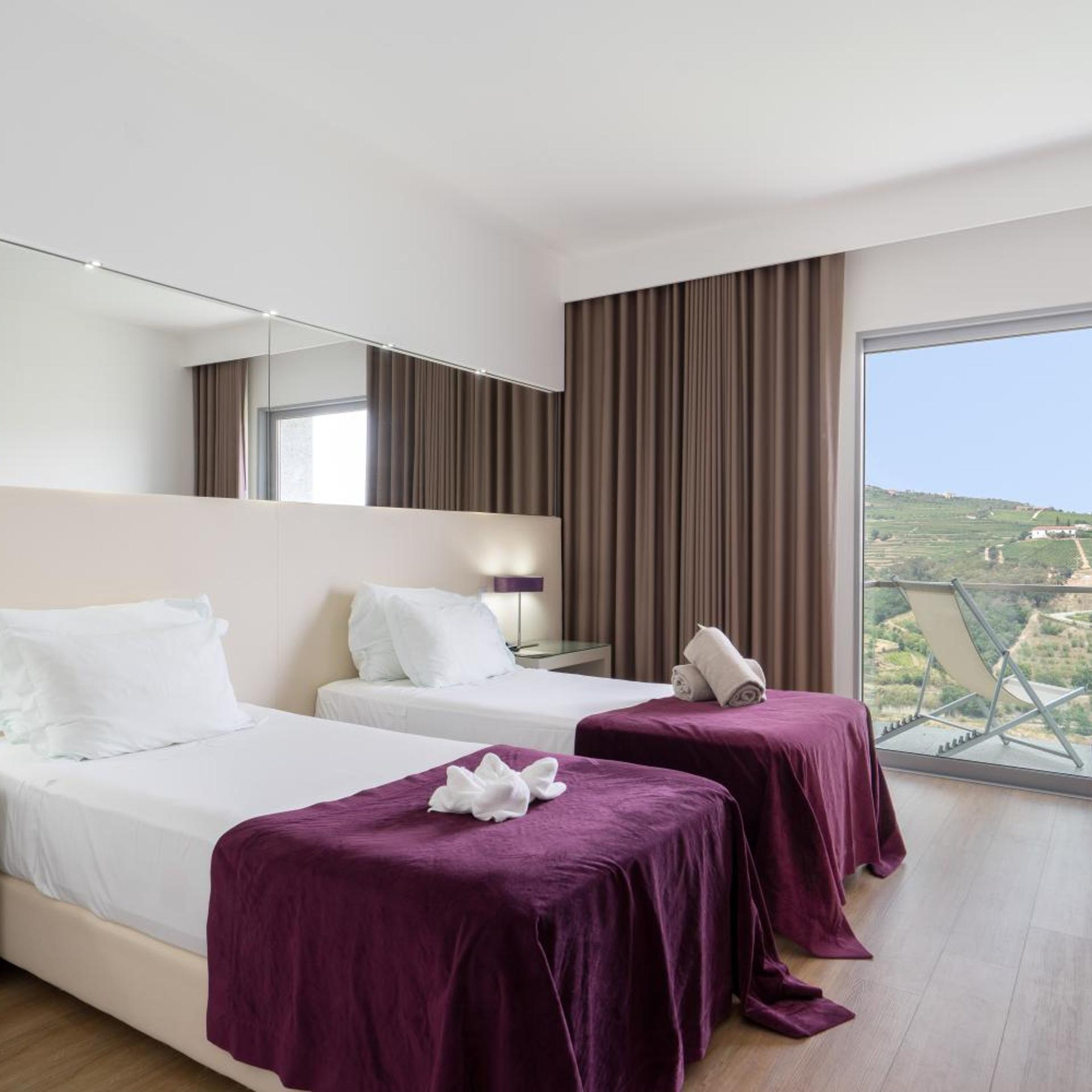 غرفة بسرير مزدوج أو سريرين منفصلين بإطلالة على النهر بشرفة، Delfim Douro Hotel 5/10