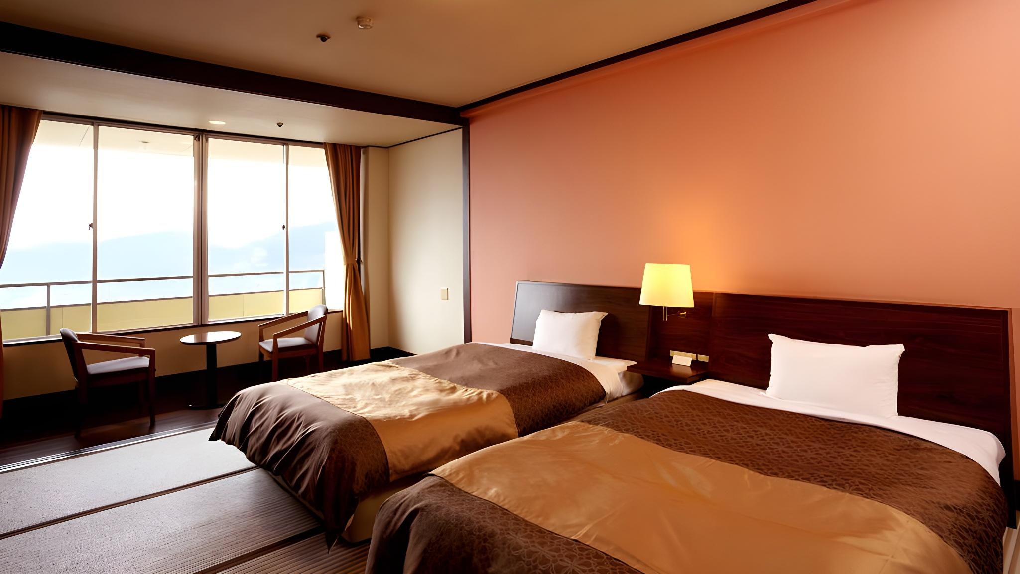 Room, Twin Beds, City Side, Large, Smoking
