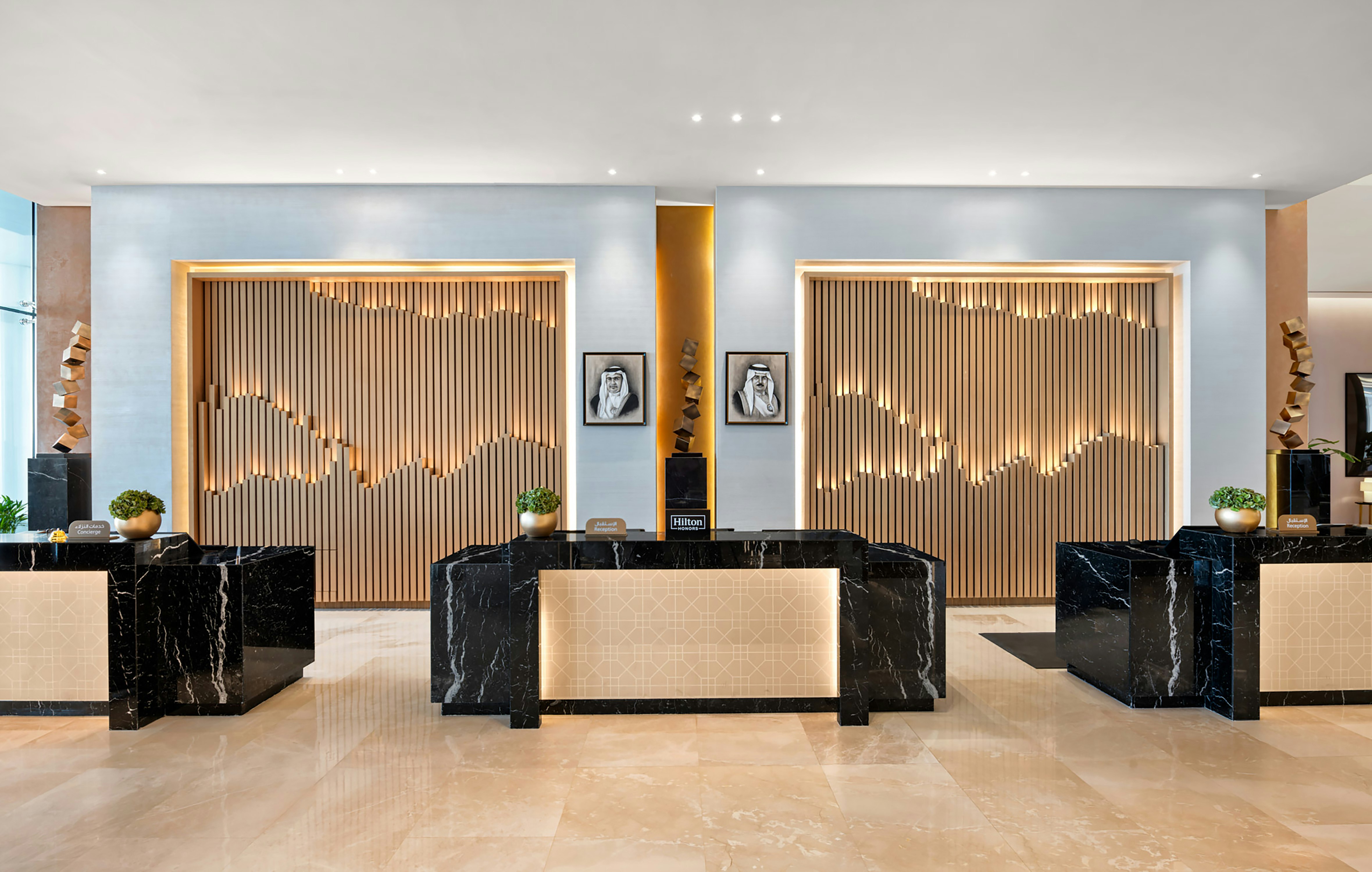 Lobby at Hilton Bahrain City Centre Hotel and Residences, BAHRAIN