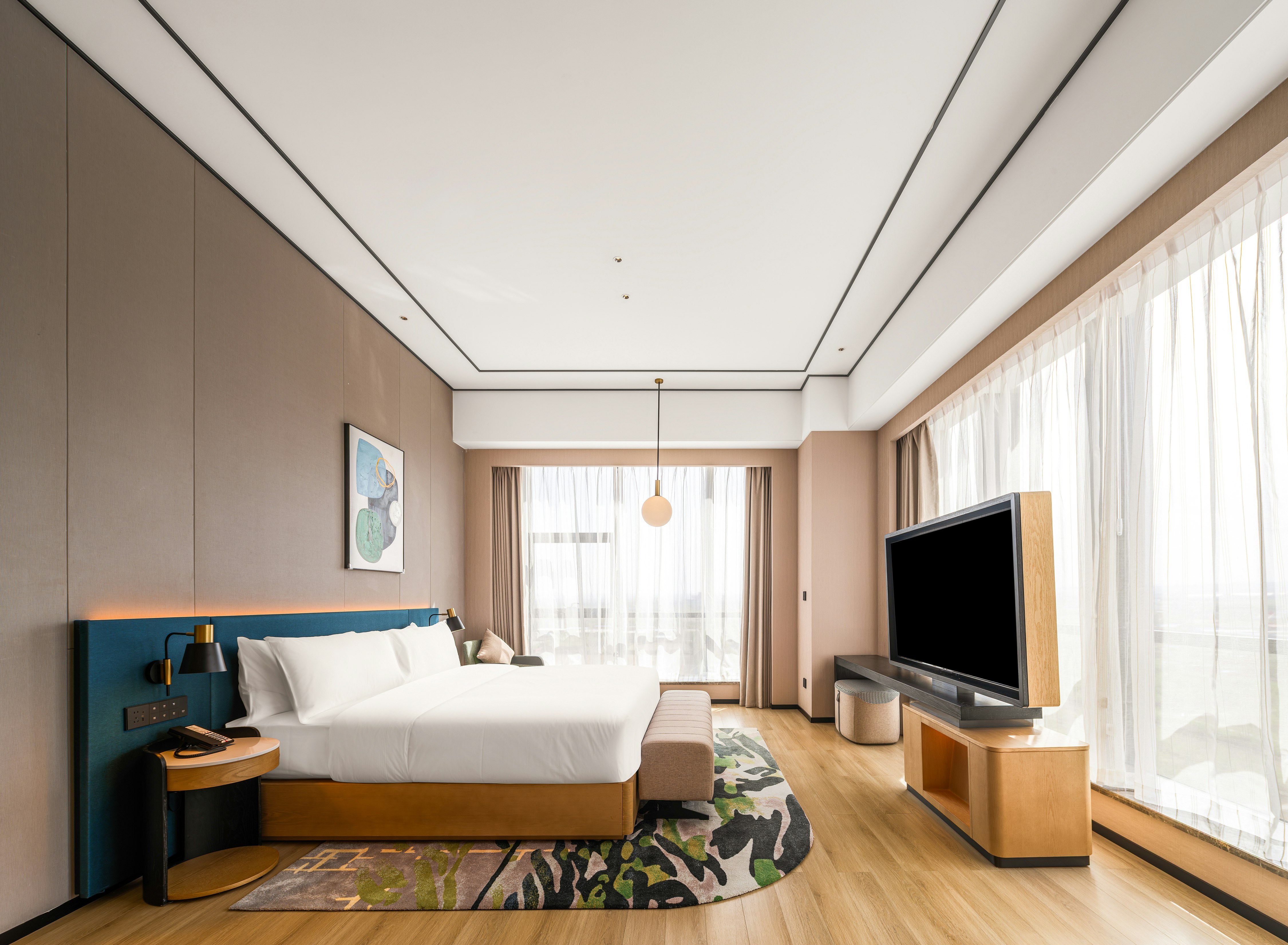 جناح ديلوكس بسرير كينج، Hilton Garden Inn Fenyang Yulongwan 3/5