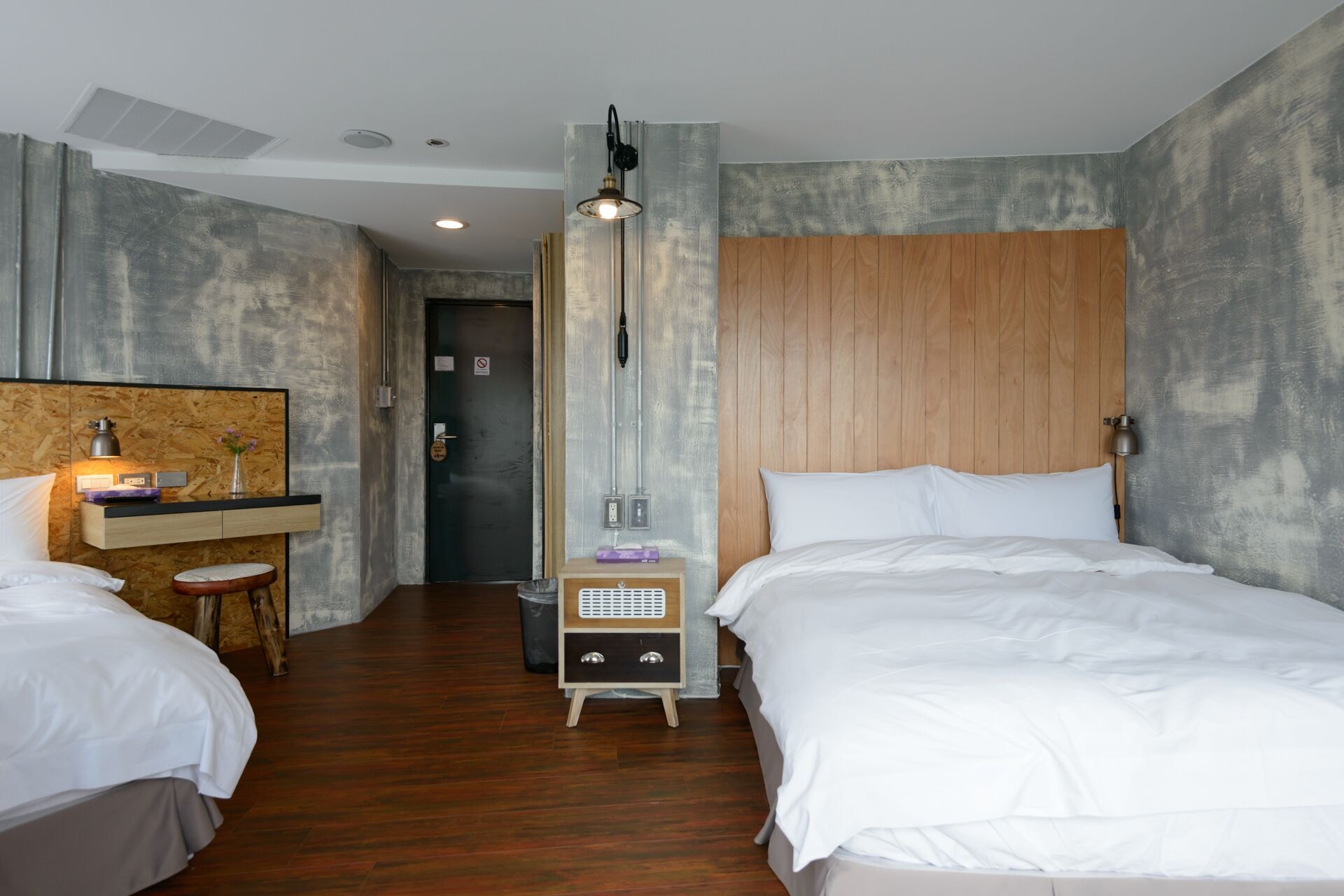 غرفة ديلوكس بسريرين مزدوجين بحمام خاص، Hualien Wow Hostel 4/5