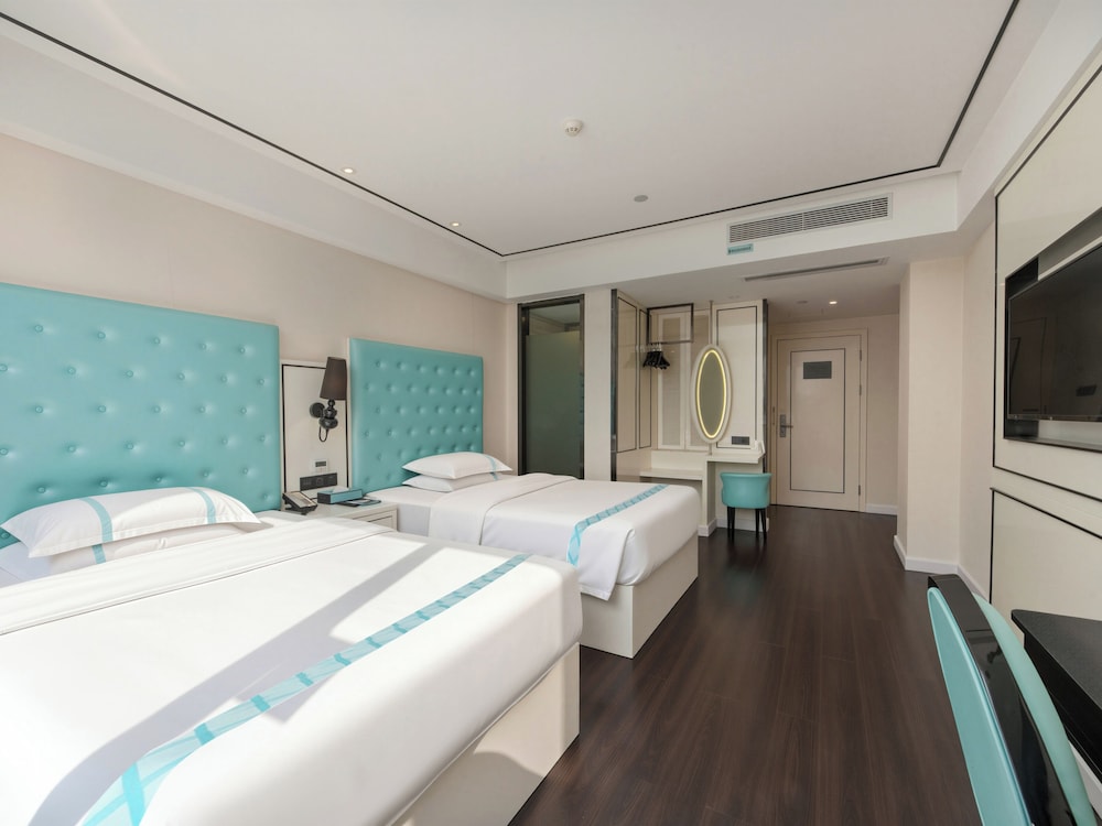 غرفة فاخرة بسريرين مزدوجين بإطلالة على المدينة، Xana Lite Hotel (Guangzhou Dongxiaonan Metro Station Shixi) 6/10