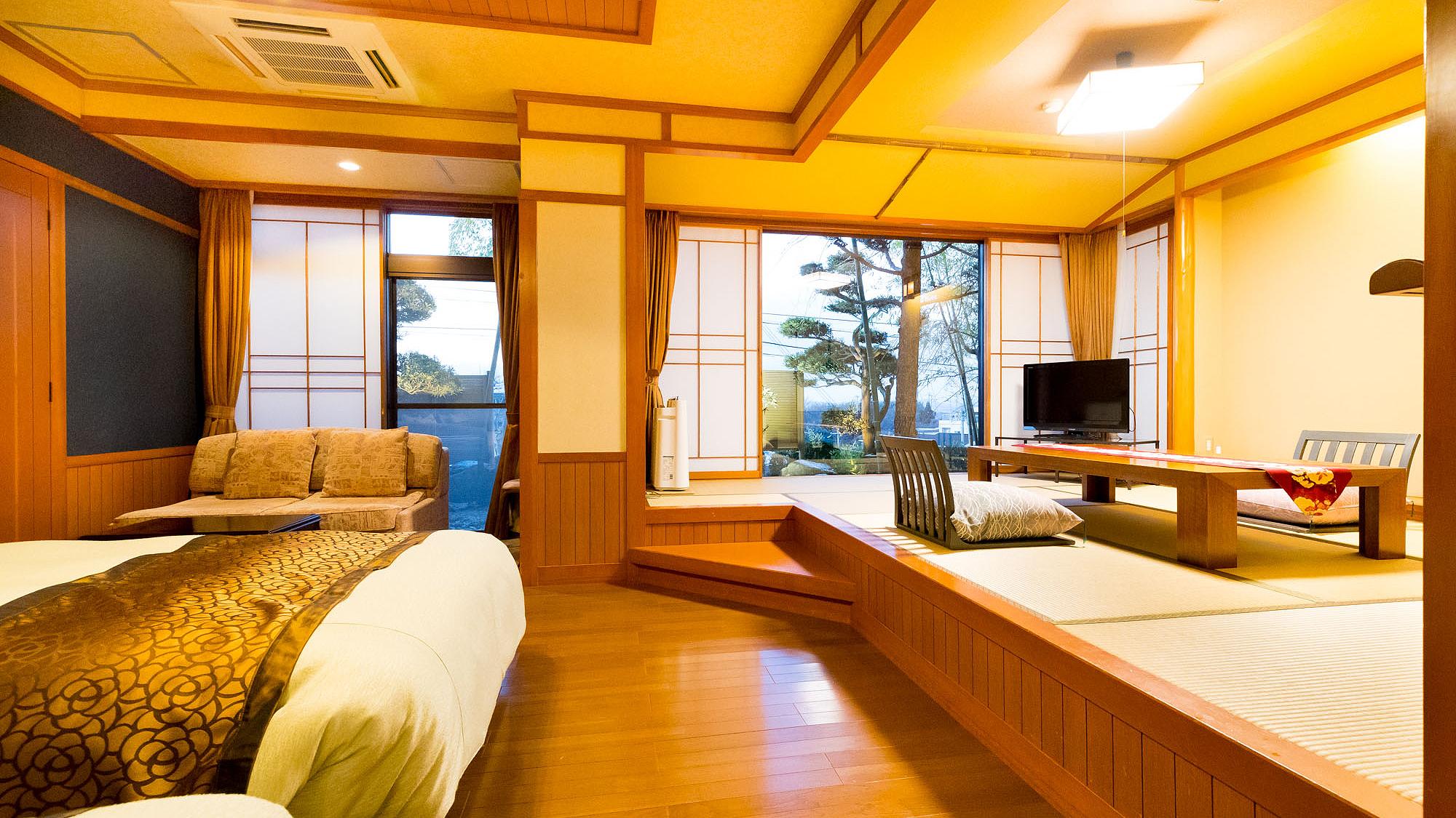 Interior, Japanese, Deluxe, Twin Beds, Indoor Spring Bath