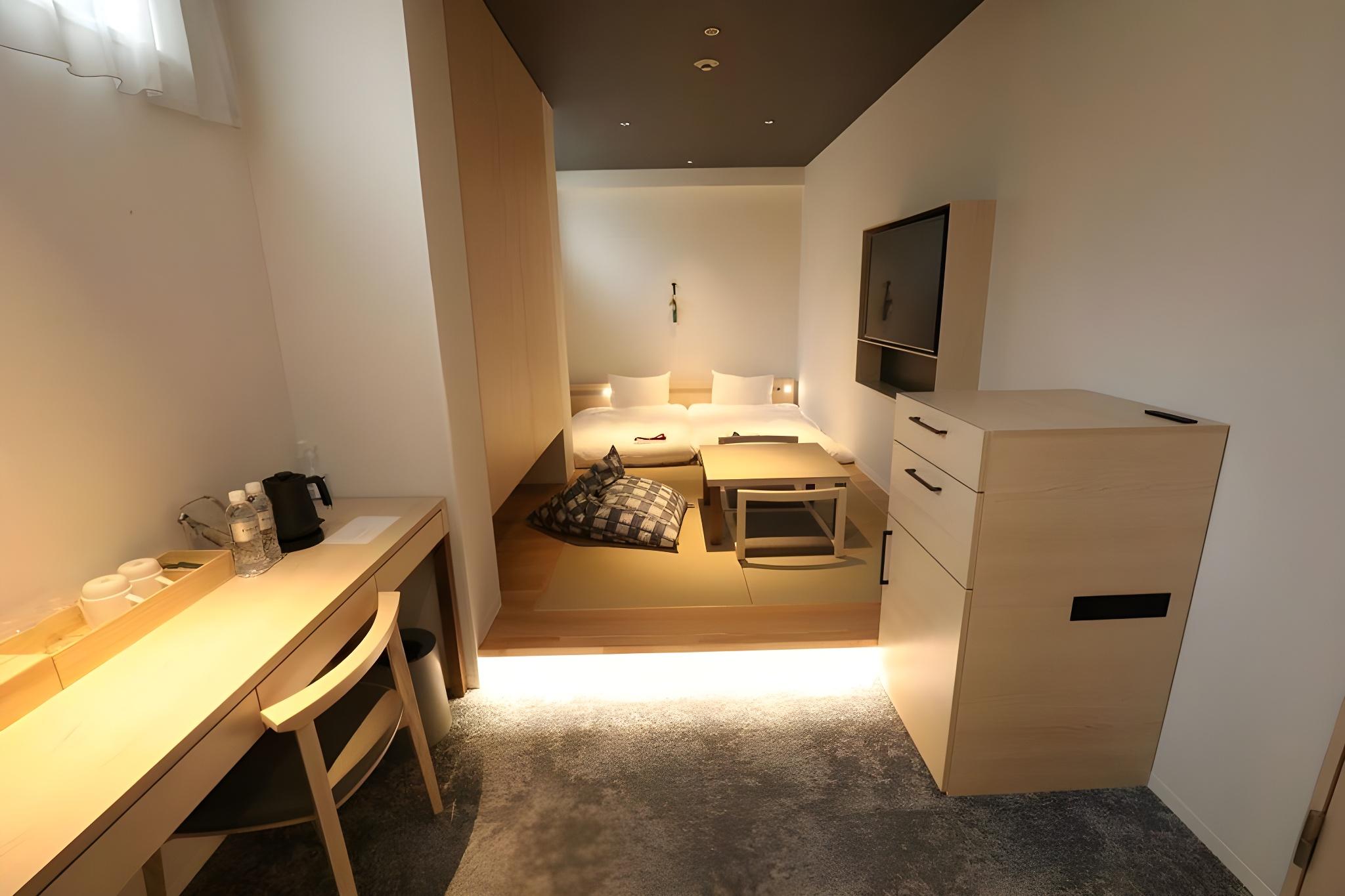 Japanese, Traditional, Twin Beds, Sauna