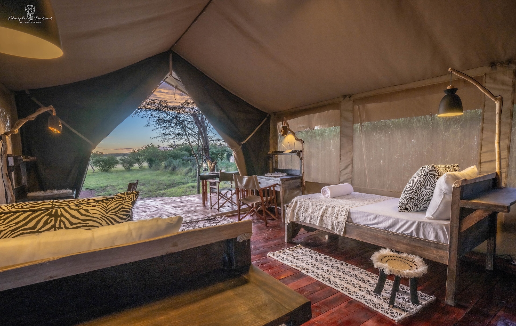 DELUXE, TENT, TWIN BEDS, PARK VIEW, PRIVATE BATHROOM
