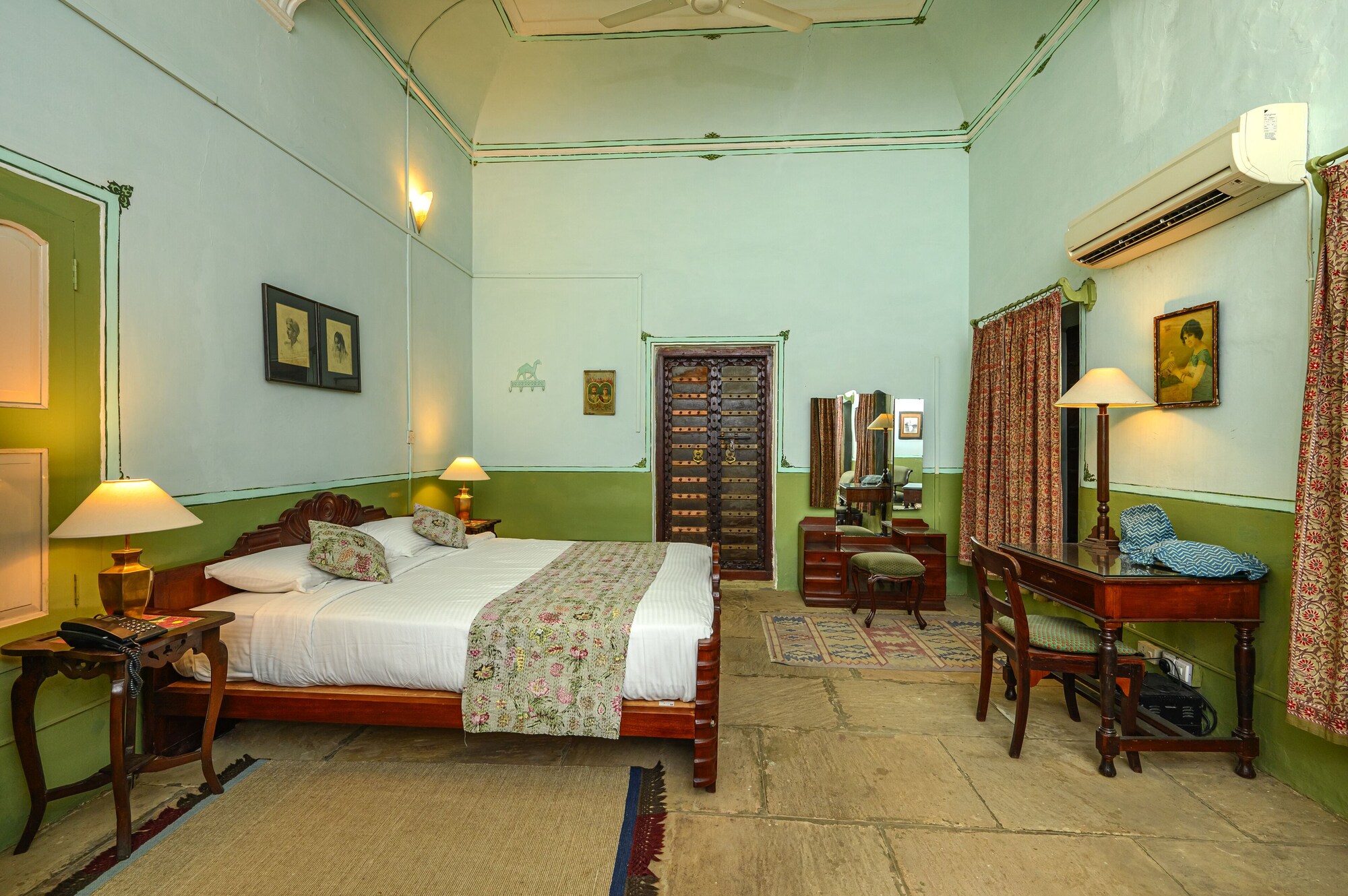Room at The Piramal Haveli (20th Century; Shekhavati, Rajasthan), Jhunjhunu