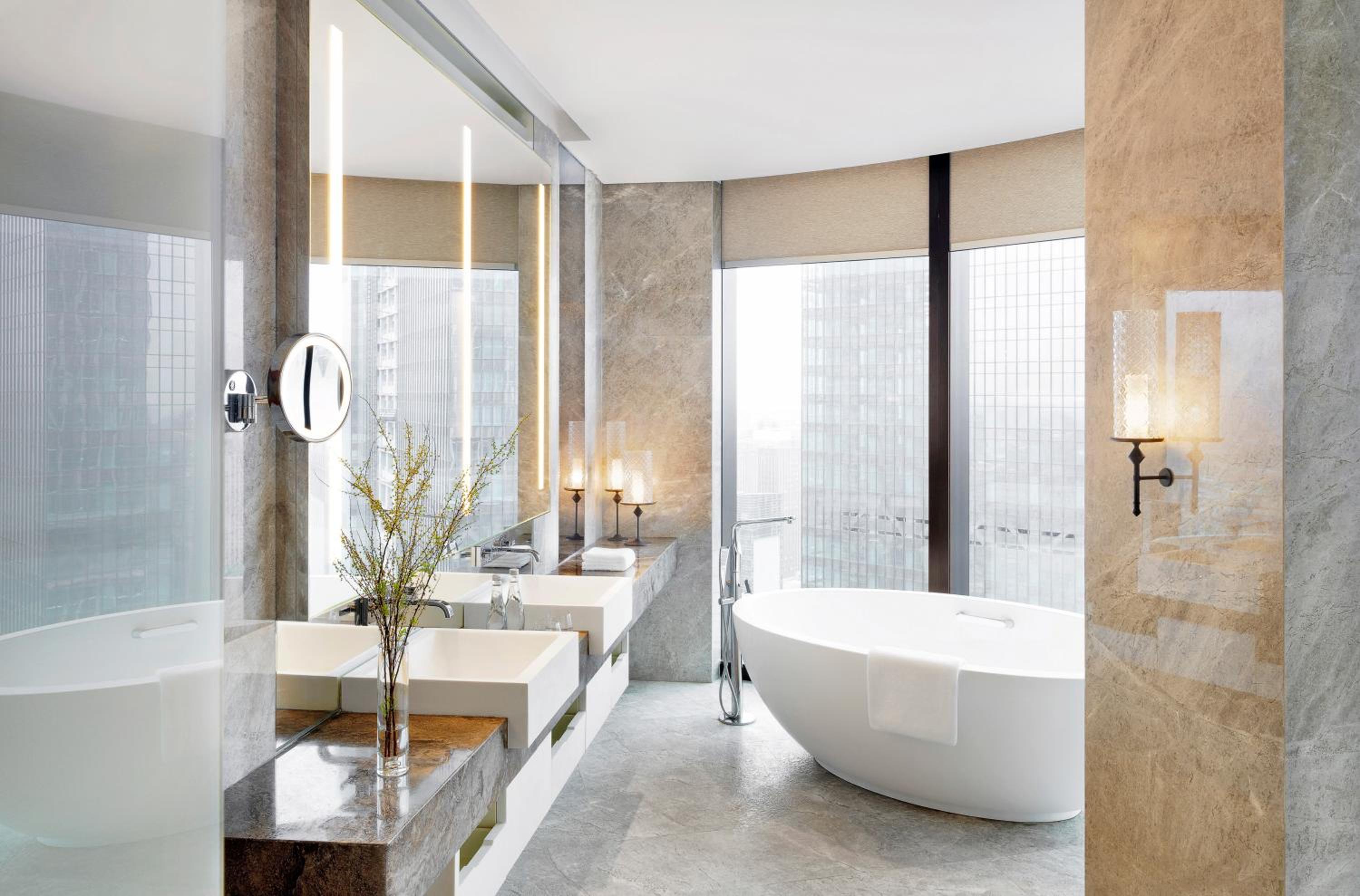 جناح تنفيذي بانورامي بسرير كينج بإطلالة على الجبل، Grand Hyatt Xi an 2/2