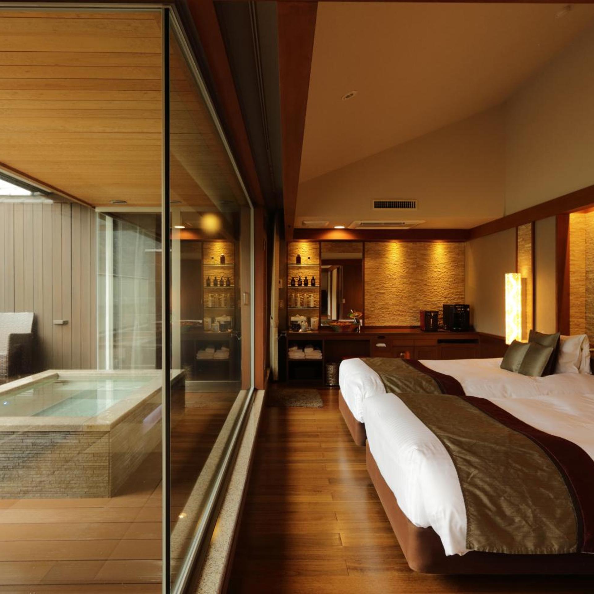 Twin Beds, Outdoor Bath, Tatami