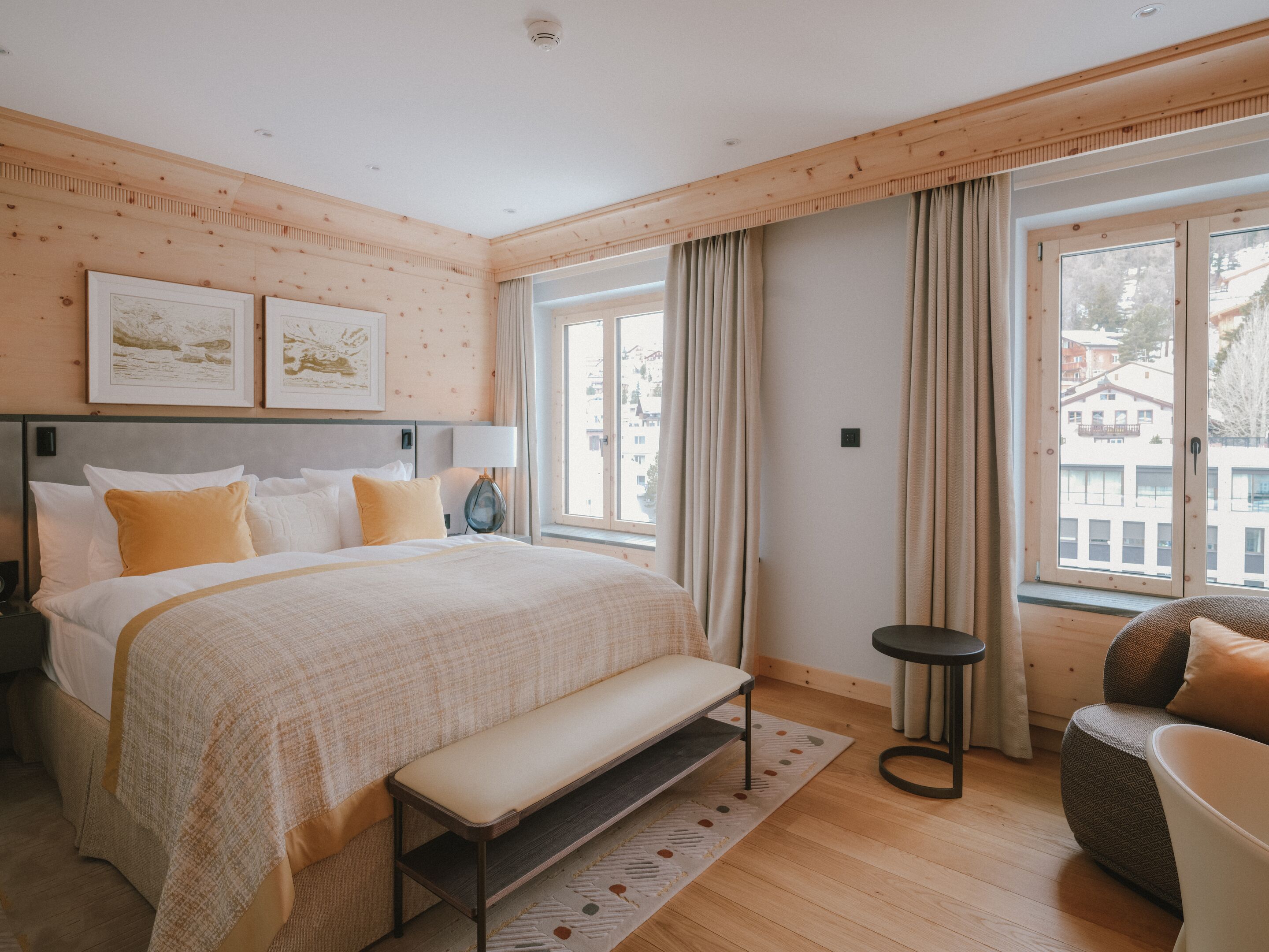Deluxe, Double Bed, North Side, Village View