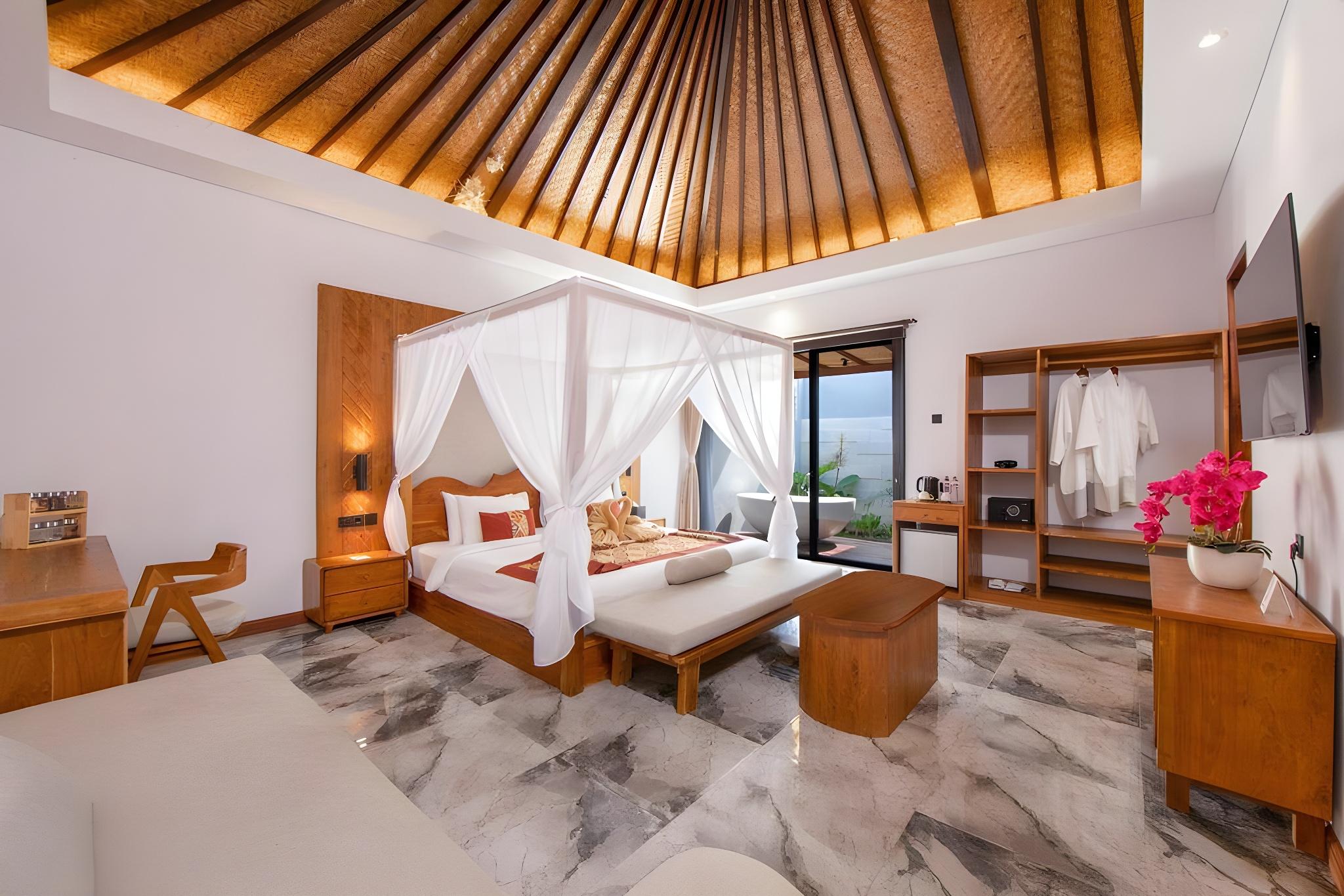 جناح استوديو تنفيذي بسرير كوين بإطلالة على البحر، Lovina Haven Boutique Resort 2/2