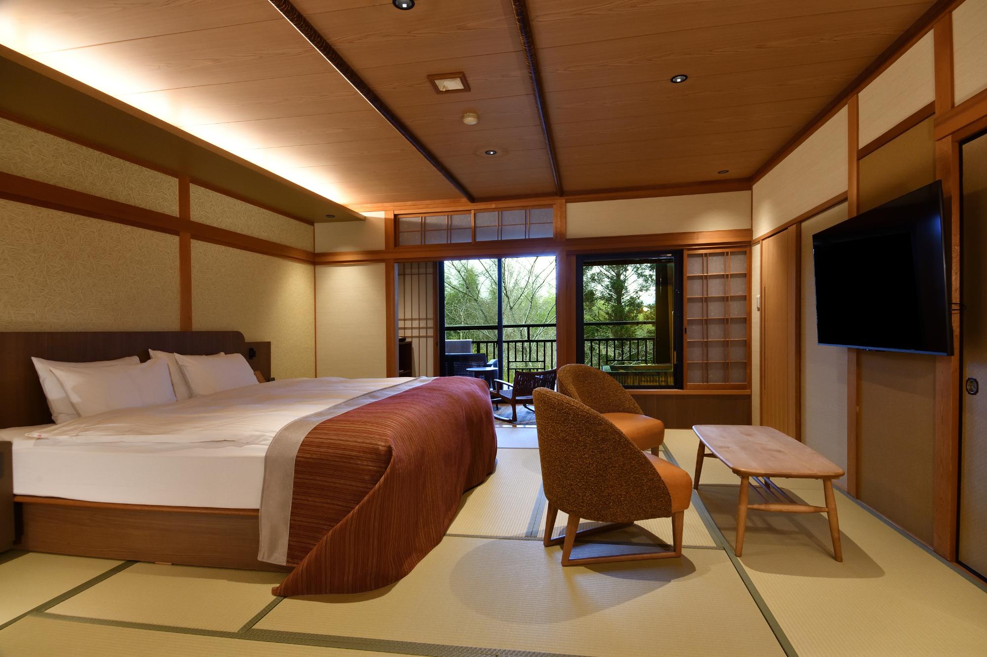 Japanese Western, Luxury, Double Bed, Mountain View, Outdoor Bath