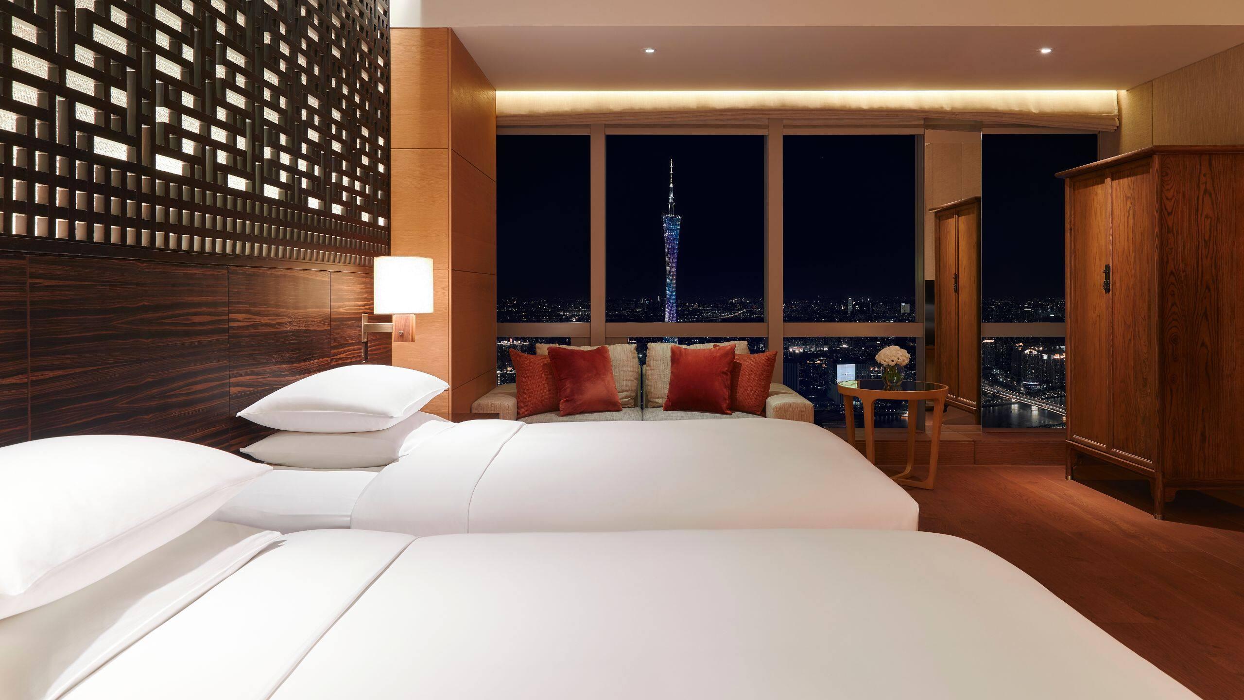 Room, 2 Double Beds, Canton Tower View