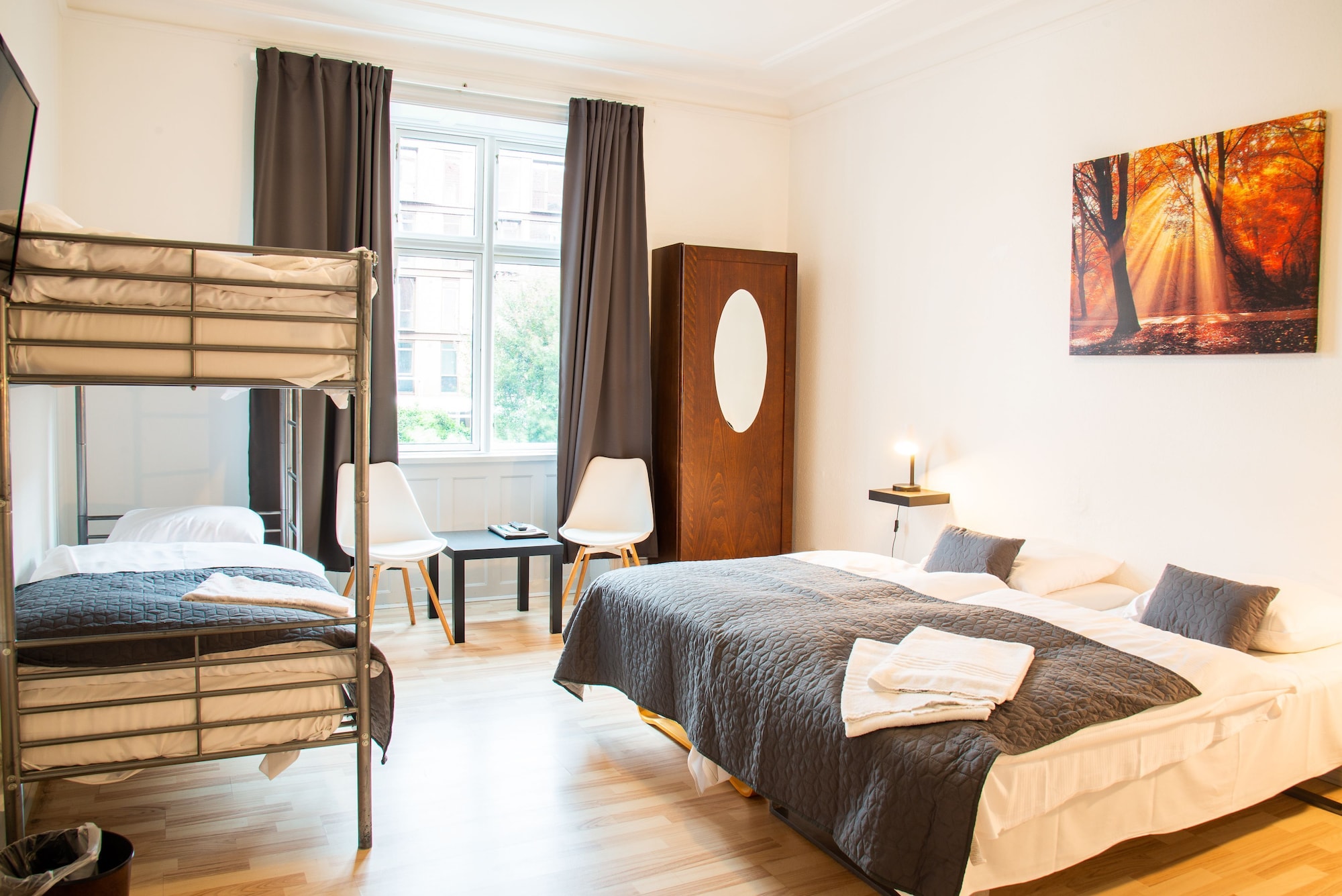 غرفة عائلية رباعية بأسرّة بطابقين بغرفة نوم واحدة، Hotel Amager 3/9