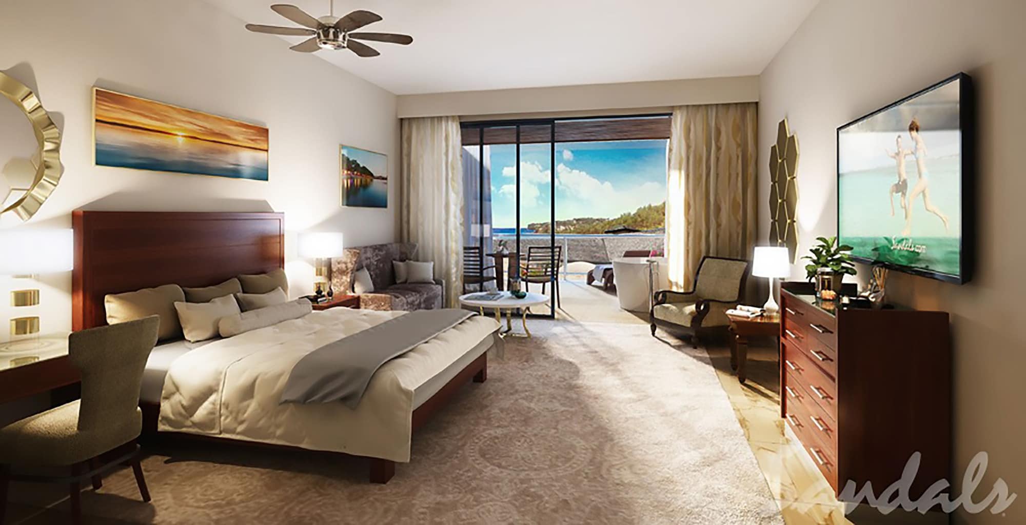 1 Bedroom, Junior Suite, King Bed, Ocean View, Terrace, Club Floor