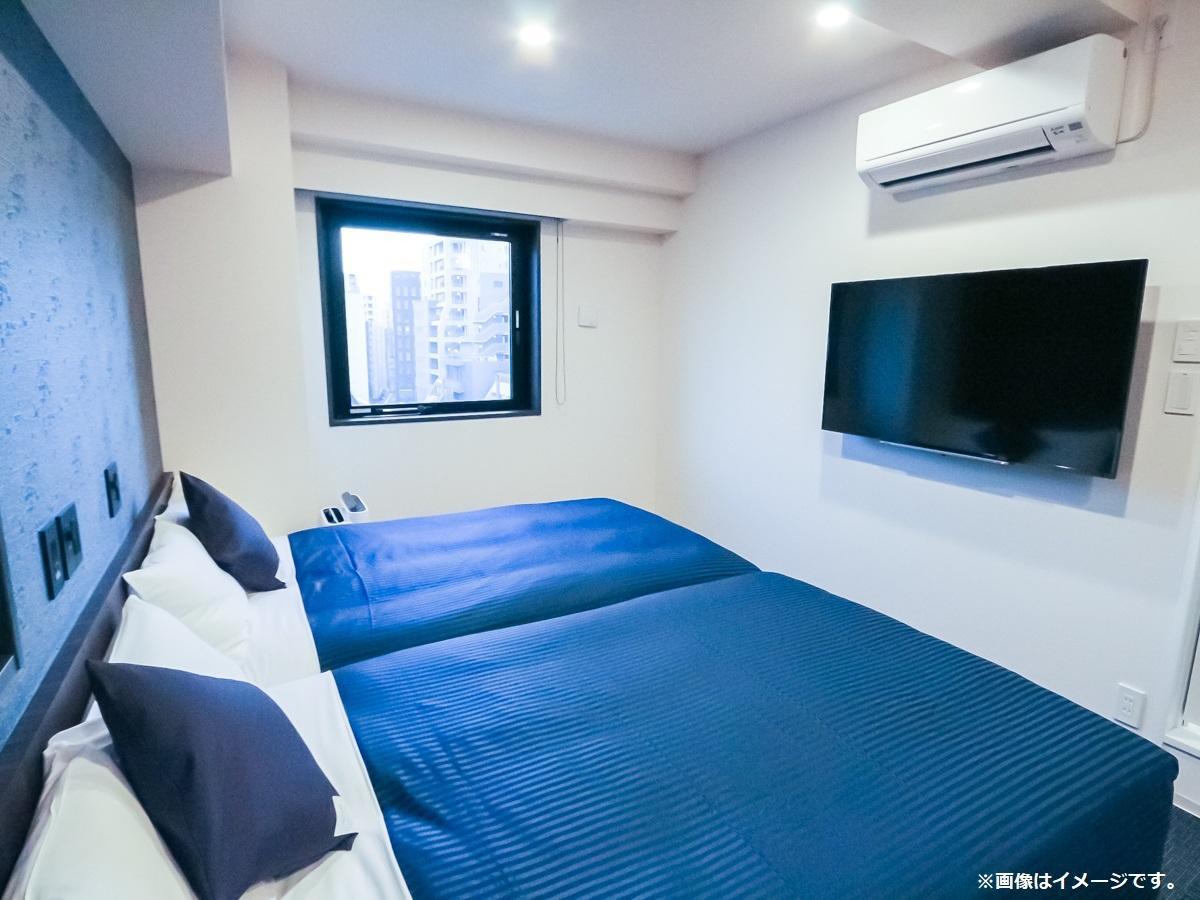 Semi Room, 2 Semi Double Beds, Smoking، Hotel Livemax Nihonbashi Koamicho 3/3