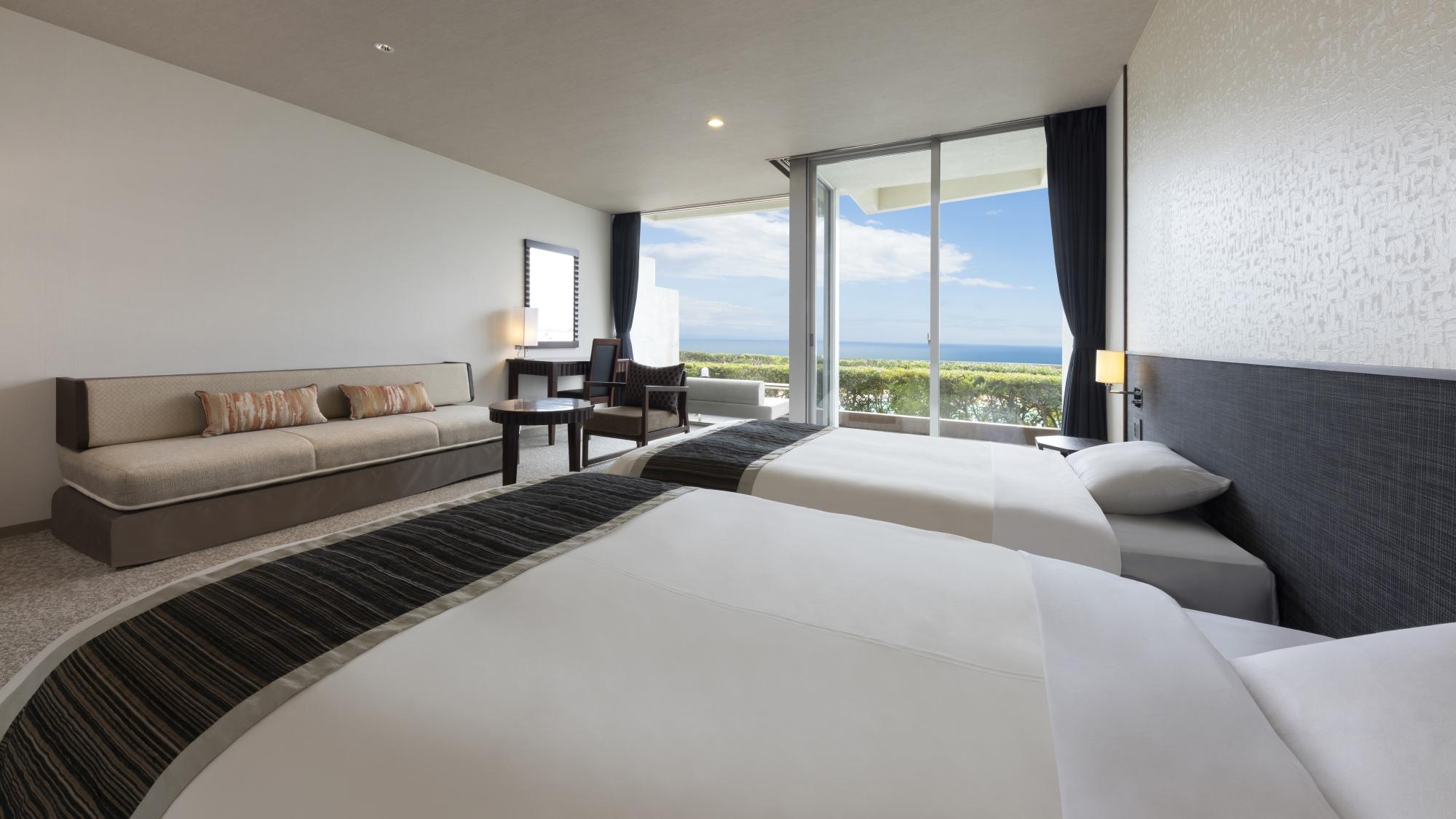 Western, N Room, Twin Beds, Ocean Front, Terrace