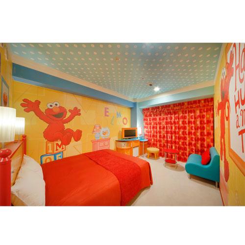 Happy, Elmo, Twin Beds