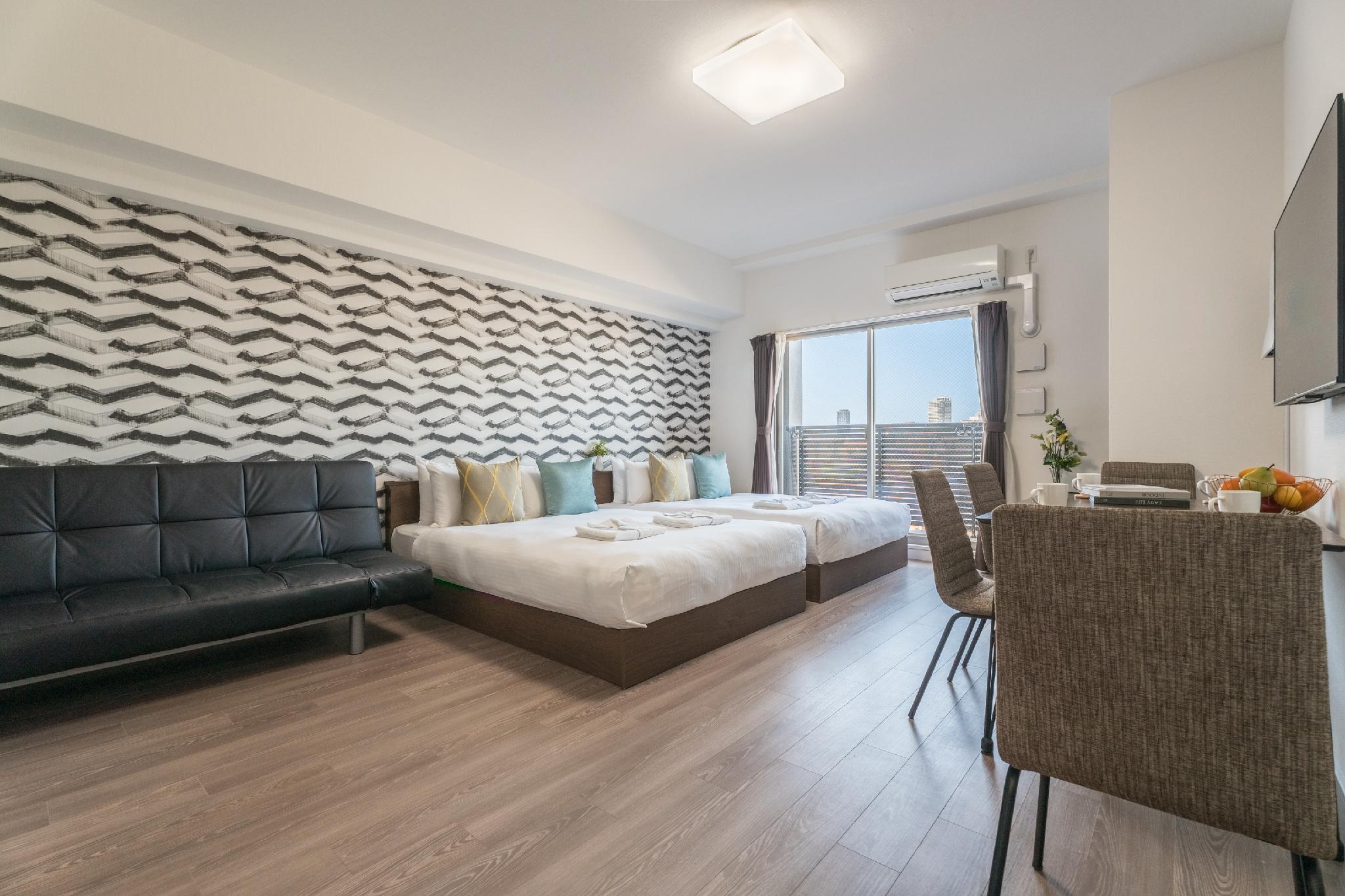 Plus, Deluxe, 2 Double Beds, Sofa
