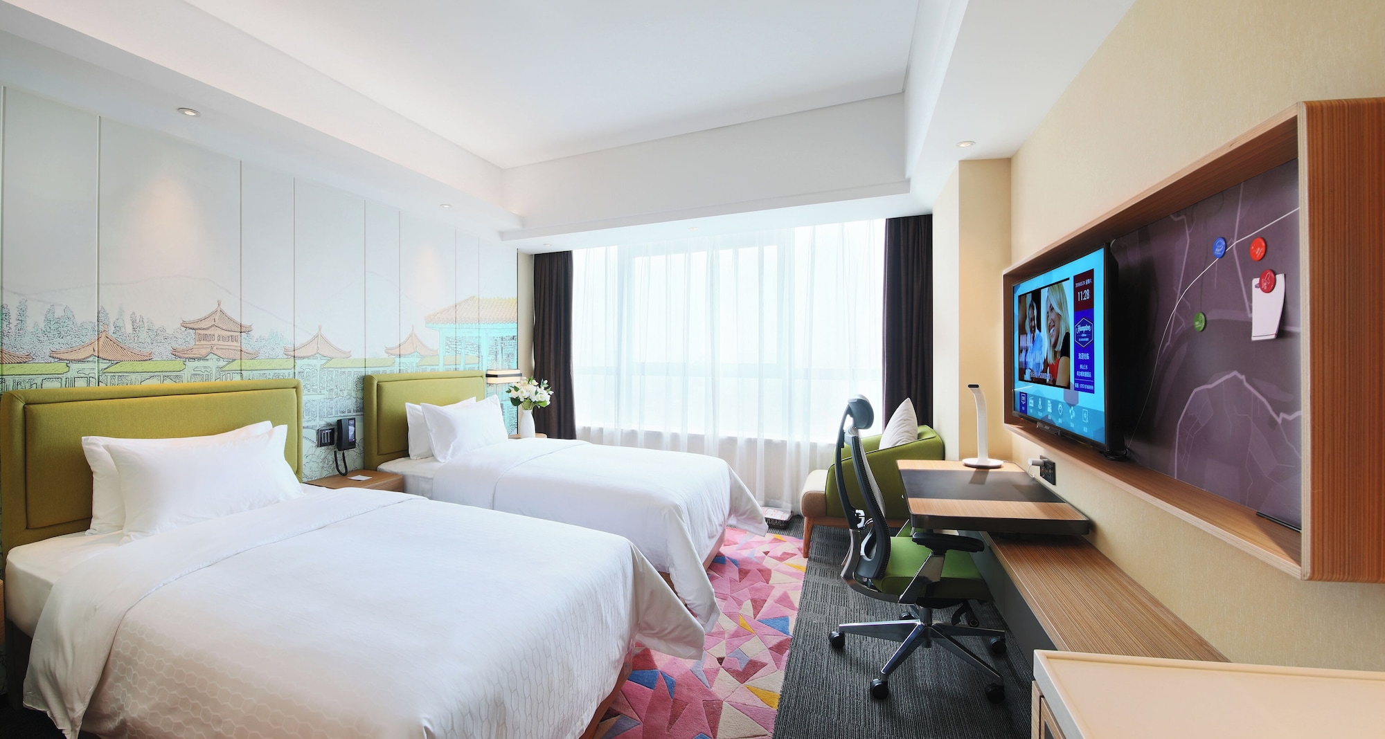 COMFORT, TWIN BEDS