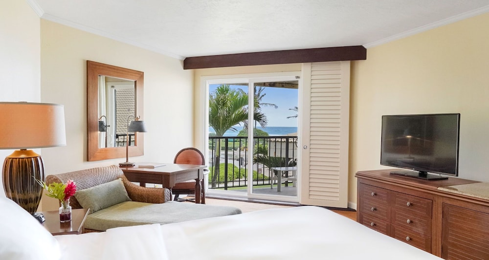 غرفة بسرير كينج بإطلالة جزئية على البحر، OUTRIGGER Kauai Beach Resort & Spa 3/4